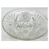 Vintage Crystal Cut Glass Dishware Set - Starburst Pattern & Assorted Pieces