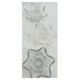 Vintage Crystal Cut Glass Dishware Set - Starburst Pattern & Assorted Pieces