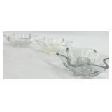 Vintage Crystal Cut Glass Dishware Set - Starburst Pattern & Assorted Pieces