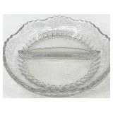 Assorted Vintage Fostoria Glass - Clear Etched Grapevine Pattern Assorted Plates, Saucers & Teacup Set
