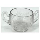 Assorted Vintage Glassware including Sugar Bowls, Creamers and Oil Lamp Base