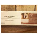 14"x 14" Wood Letter Board Brown - Threshold