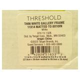 11" x 14" Matted to 8" x 10" Single Picture Gallery Frame White - Threshold