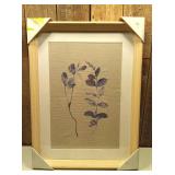 18" x 24" Naive Floral Sketch Framed Wall Arts Blue - Threshold