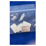 5 1 gram Skull and cross bones silver Bars 5 1 gram Skull and cross bones silver Bars