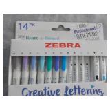 ZEBRA Creative Lettering 14 pack...