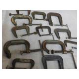12 Forged Steel Clamps - various si...