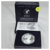 2021 1oz Silver Eagle 'Proof' Coin in Mint Box 2021 1oz Silver Eagle 'Proof' Coin in Mint Box