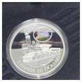 2001 $20 Canadian Silver Locamotive 2001 $20 Canadian Silver Locamotive