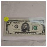 1969 $5 Federal Reserve Note UNC 1969 $5 Federal Reserve Note UNC