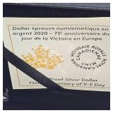 2020 $1 Silver 75th Anniversary of V E Day 2020 $1 Silver 75th Anniversary of V E Day