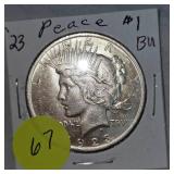 1923 Peace $1 BU 1923 Peace $1 BU