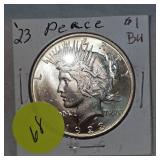 1923 Peace $1 BU 1923 Peace $1 BU