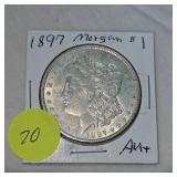 1897 Morgan $1 AU Plus 1897 Morgan $1 AU Plus