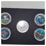 2007 P Colored Washington 25c, 5 Coin Set 2007 P Colored Washington 25c, 5 Coin Set