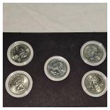 2007 D Colored Washington 25c, 5 Coin Set 2007 D Colored Washington 25c, 5 Coin Set