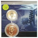 2020 $1 Pres Bush and Barbara Bush Medal Spouse Set 2020 $1 Pres Bush and Barbara Bush Medal Spouse Set
