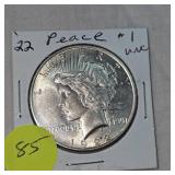 1922 Peace $1 UNC 1922 Peace $1 UNC