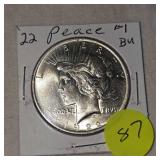 1922 Peace $1 BU 1922 Peace $1 BU