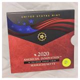 2020 $1 Reverse Proof Innovation Coin, Mass. 2020 $1 Reverse Proof Innovation Coin, Mass.