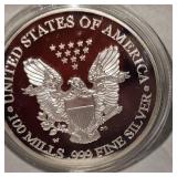 2013 Silver Eagle 100 Mills .999 Fine Silver 2013 Silver Eagle 100 Mills .999 Fine Silver