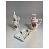 California Pottery Athena Rose Bathroom Accessories California Pottery Athena Rose Bathroom Accessories