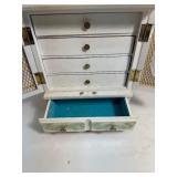 Musical Jewelry Box With Turquoise Interior, Made in Japan, Plays The Theme Song From The Godfather Movie Musical Jewelry Box With Turquoise Interior, Made in Japan, Plays The Theme Song From The Godfather Movie