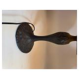 Lot of (2) Slag Glass Shade Table Lamps Lot of (2) Slag Glass Shade Table Lamps