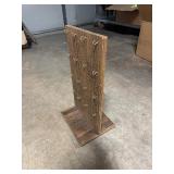 Wooden Rotating Two-Sided Jewelry Display Stand Wooden Rotating Two-Sided Jewelry Display Stand