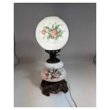 Antique Milk Glass Hurricane Style Lamp Antique Milk Glass Hurricane Style Lamp