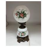 Antique Milk Glass Hurricane Style Lamp Antique Milk Glass Hurricane Style Lamp