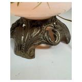 Antique Milk Glass Hurricane Style Lamp Antique Milk Glass Hurricane Style Lamp