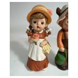 Boy & Girl Ceramic Figurines Boy & Girl Ceramic Figurines