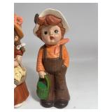 Boy & Girl Ceramic Figurines Boy & Girl Ceramic Figurines