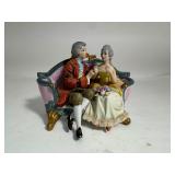 Royal Crown Figurine Victorian Couple on Couch Royal Crown Figurine Victorian Couple on Couch