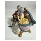Royal Crown Figurine Victorian Couple on Couch Royal Crown Figurine Victorian Couple on Couch