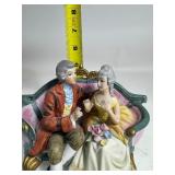 Royal Crown Figurine Victorian Couple on Couch Royal Crown Figurine Victorian Couple on Couch