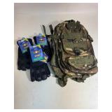 Backpack & Gloves Backpack & Gloves