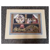 Huntington Signed Framed Folk Art Doll Oil Painting Huntington Signed Framed Folk Art Doll Oil Painting