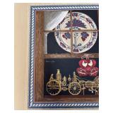 Huntington Signed Framed Folk Art Doll Oil Painting Huntington Signed Framed Folk Art Doll Oil Painting