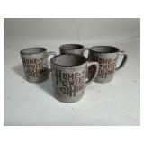1970s CERAMIC HOME SWEET HOME MUG Japan Vintage Cabin Rustic Grey Brown 1970s CERAMIC HOME SWEET HOME MUG Japan Vintage Cabin Rustic Grey Brown