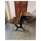 Oak And Cast Iron Children's Desk Oak And Cast Iron Children's Desk