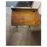 Oak And Cast Iron Children's Desk Oak And Cast Iron Children's Desk