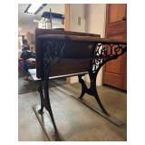 Oak And Cast Iron Children's Desk Oak And Cast Iron Children's Desk