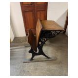 Oak And Cast Iron Children's Desk Oak And Cast Iron Children's Desk