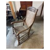 Wicker Seat Wooden Rocking Chair Wicker Seat Wooden Rocking Chair