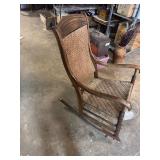 Wicker Seat Wooden Rocking Chair Wicker Seat Wooden Rocking Chair