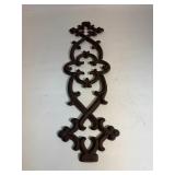 Cast Iron Wall Hanging Trivet-Style Decorative Panel Cast Iron Wall Hanging Trivet-Style Decorative Panel