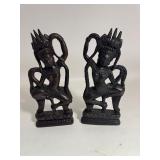 Cambodian Divine Dancer Apsara Statues - Wood Cambodian Divine Dancer Apsara Statues - Wood