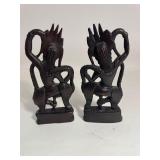 Cambodian Divine Dancer Apsara Statues - Wood Cambodian Divine Dancer Apsara Statues - Wood